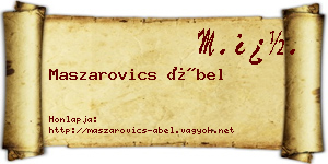 Maszarovics Ábel névjegykártya